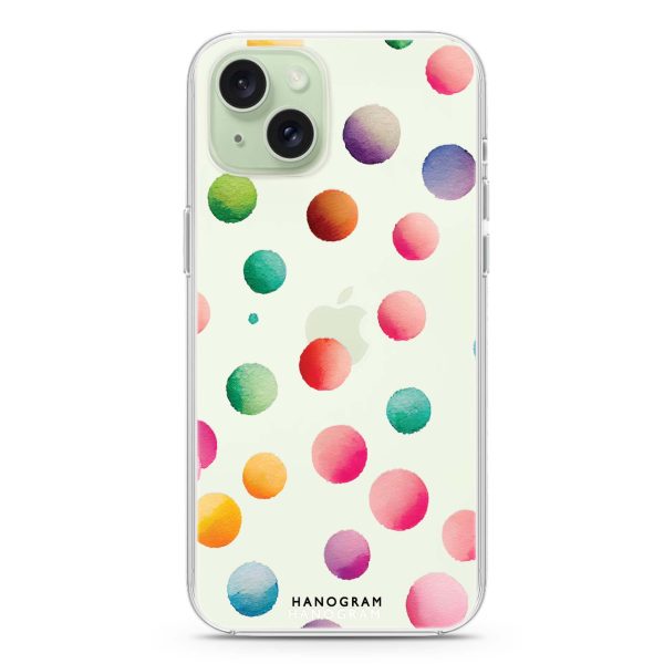 Watercolour Polka Dot iPhone 15 Plus Ultra Clear Case on Sale