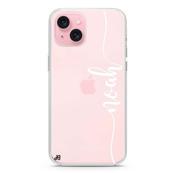 Vertical Script Handwritten Custom iPhone 15 Plus Ultra Clear Case Online