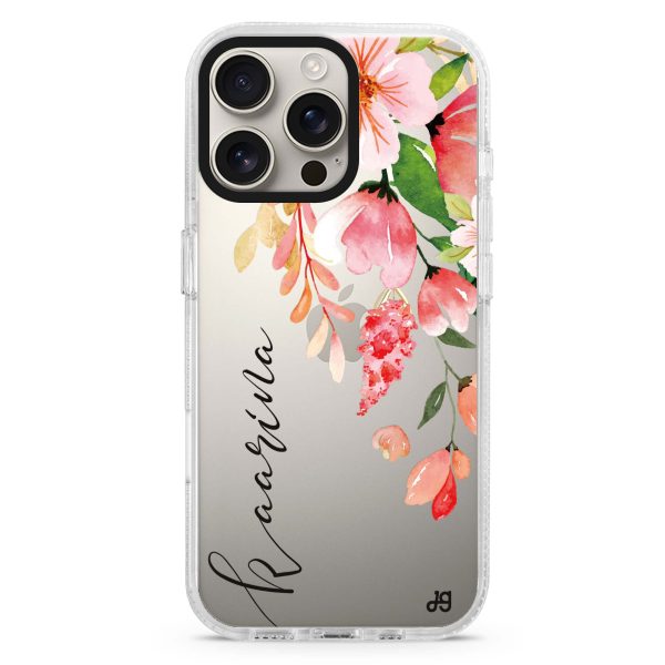 Watercolor Blossom iPhone 15 Pro Ultra Clear Case Fashion