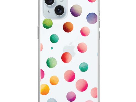 Watercolour Polka Dot iPhone 15 Plus Ultra Clear Case on Sale