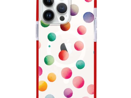 Watercolour Polka Dot iPhone 15 Pro Max MagSafe Compatible Ultra Shockproof Case Sale