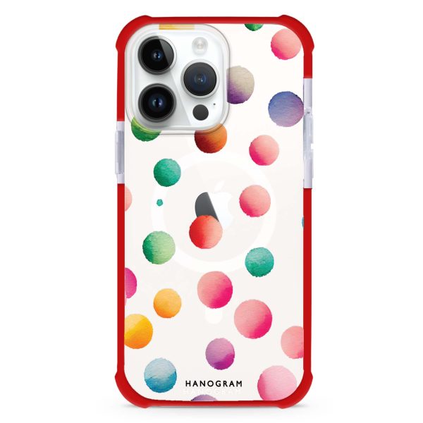 Watercolour Polka Dot iPhone 15 Pro Max MagSafe Compatible Ultra Shockproof Case Sale