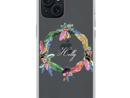 Watercolour Feather iPhone 15 Plus Ultra Clear Case Discount