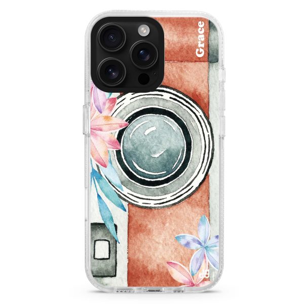 Watercolor Camera iPhone 15 Pro Ultra Clear Case For Sale