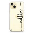 Vertical Script Handwritten Custom iPhone 15 Ultra Clear Case Sale