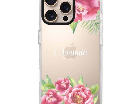 Watercolor Paeonia iPhone 15 Pro Ultra Clear Case Hot on Sale