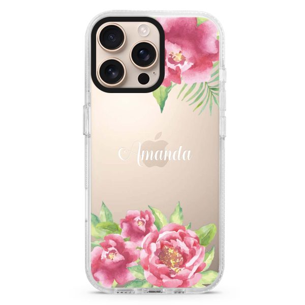 Watercolor Paeonia iPhone 15 Pro Ultra Clear Case Hot on Sale