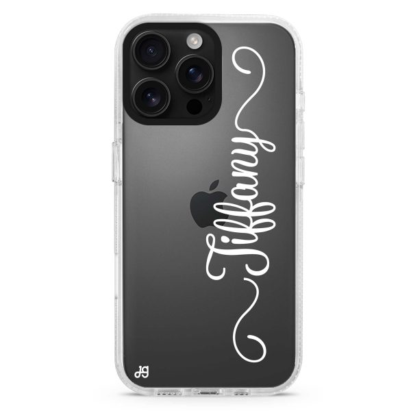 Vertical Cursive Handwritten iPhone 15 Pro Ultra Clear Case Online now