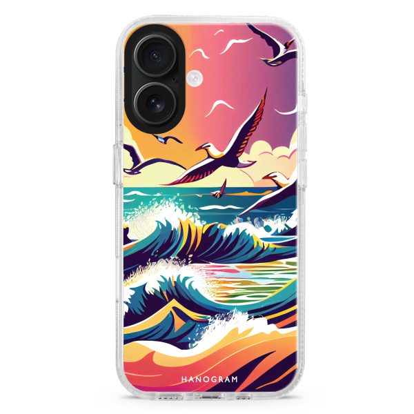 Waves & seagulls iPhone Ultra Clear Case Hot on Sale