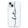 Vertical Handwritten iPhone 15 Ultra Clear Case For Cheap