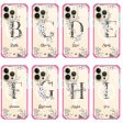 Vintage Floral Monogram iPhone 15 Pro Max MagSafe Compatible Ultra Shockproof Case For Sale