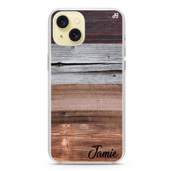 Wood Grain Varigegated iPhone 15 Plus Ultra Clear Case Online