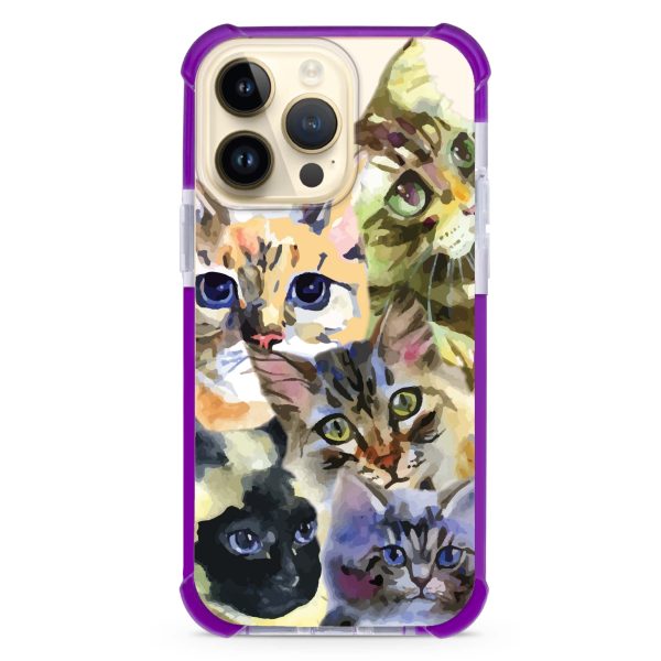 Watercolour Cat iPhone 15 Pro Max MagSafe Compatible Ultra Shockproof Case Supply