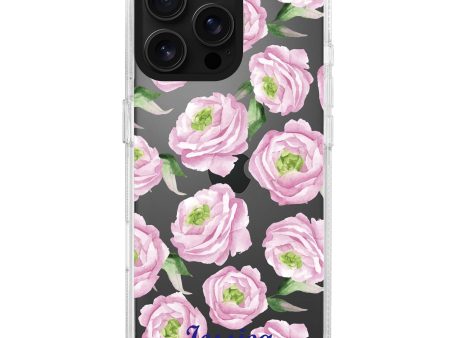 Watercolor pink floral iPhone 15 Pro Ultra Clear Case on Sale