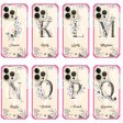 Vintage Floral Monogram iPhone 15 Pro Max MagSafe Compatible Ultra Shockproof Case For Sale