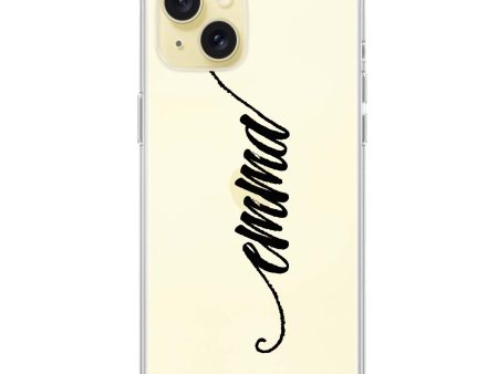 Vintage Writing iPhone 15 Plus Ultra Clear Case Online now