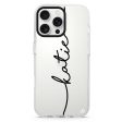 Vertical Handwritten iPhone 15 Pro Ultra Clear Case Sale