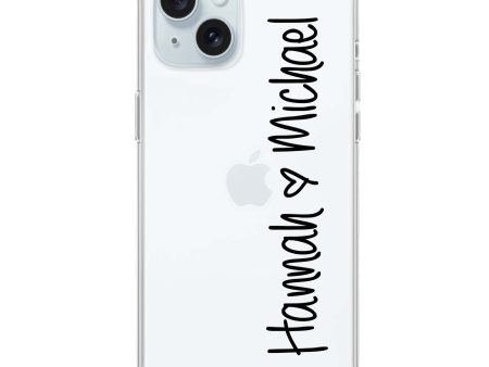 Vertical Names iPhone 15 Plus Ultra Clear Case Discount