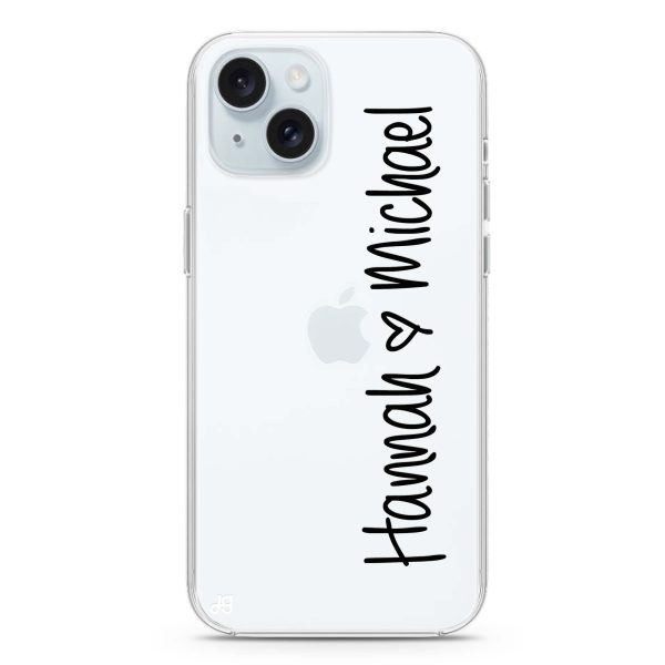 Vertical Names iPhone 15 Plus Ultra Clear Case Discount