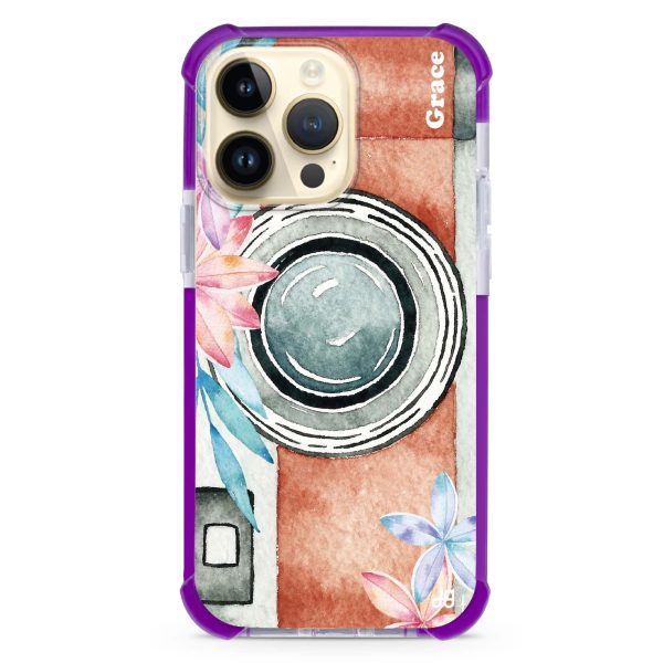 Watercolor Camera iPhone 15 Pro Max MagSafe Compatible Ultra Shockproof Case Cheap