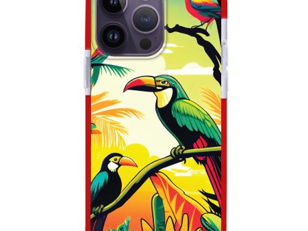 Tropical birds iPhone 15 Pro Max MagSafe Compatible Ultra Shockproof Case For Discount