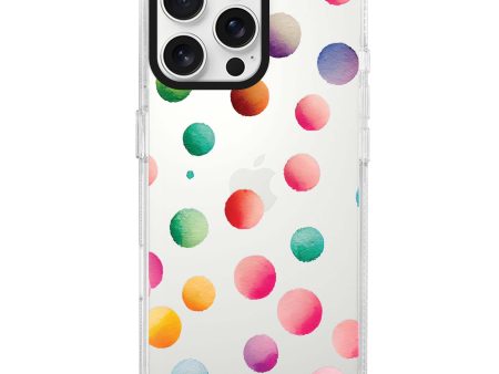 Watercolour Polka Dot iPhone 15 Pro Ultra Clear Case on Sale