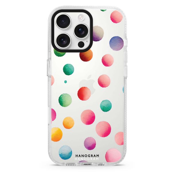 Watercolour Polka Dot iPhone 15 Pro Ultra Clear Case on Sale