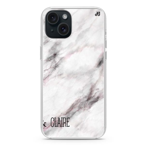 White Marble iPhone 15 Plus Ultra Clear Case Cheap