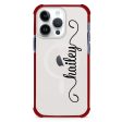 Vertical Cursive & Marble Sleek iPhone 15 Pro Max MagSafe Compatible Ultra Shockproof Case Online Sale