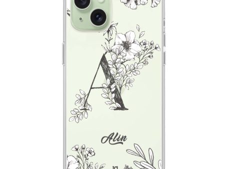 Vintage Floral Monogram iPhone 15 Plus Ultra Clear Case Online Sale