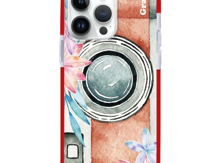 Watercolor Camera iPhone 15 Pro Max MagSafe Compatible Ultra Shockproof Case Cheap