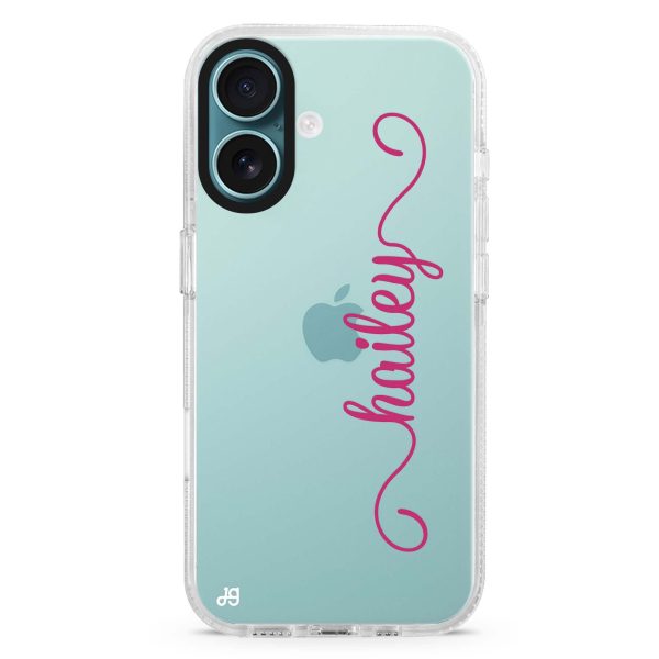 Vertical Cursive Handwritten iPhone Ultra Clear Case For Cheap