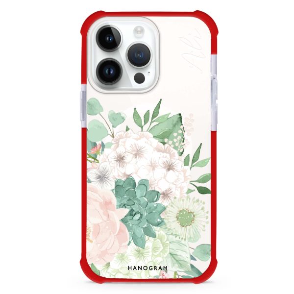 Vintage Flowers iPhone 15 Pro Max MagSafe Compatible Ultra Shockproof Case Hot on Sale