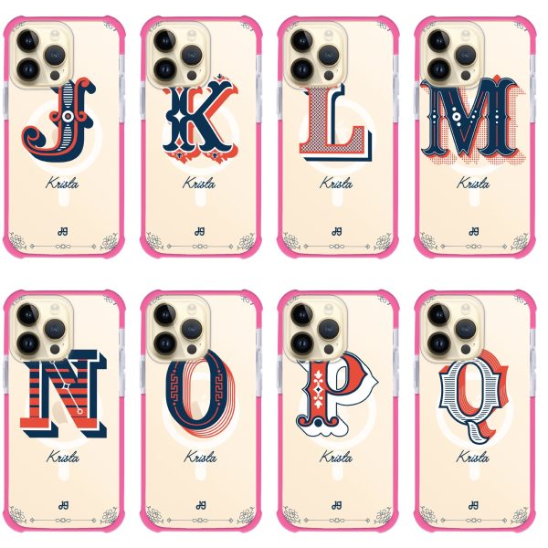 Vintage Ornamental Monogram iPhone 15 Pro Max MagSafe Compatible Ultra Shockproof Case Online