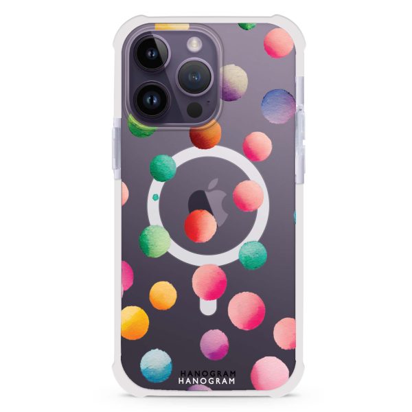 Watercolour Polka Dot iPhone 15 Pro Max MagSafe Compatible Ultra Shockproof Case Sale