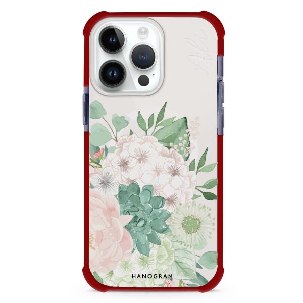 Vintage Flowers iPhone 15 Pro Max MagSafe Compatible Ultra Shockproof Case Hot on Sale