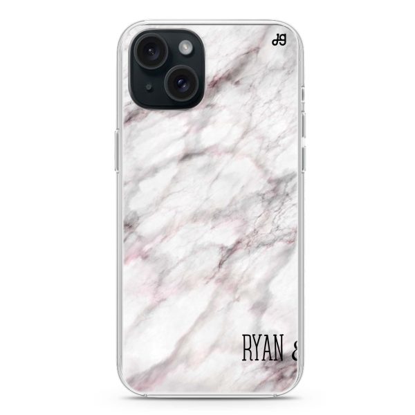 White Marble iPhone 15 Plus Ultra Clear Case For Cheap