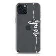 Vertical Script Handwritten Custom iPhone 15 Plus Ultra Clear Case Online