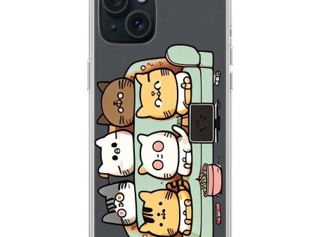 TV Cats iPhone 15 Ultra Clear Case Online