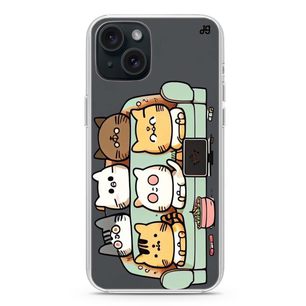 TV Cats iPhone 15 Ultra Clear Case Online