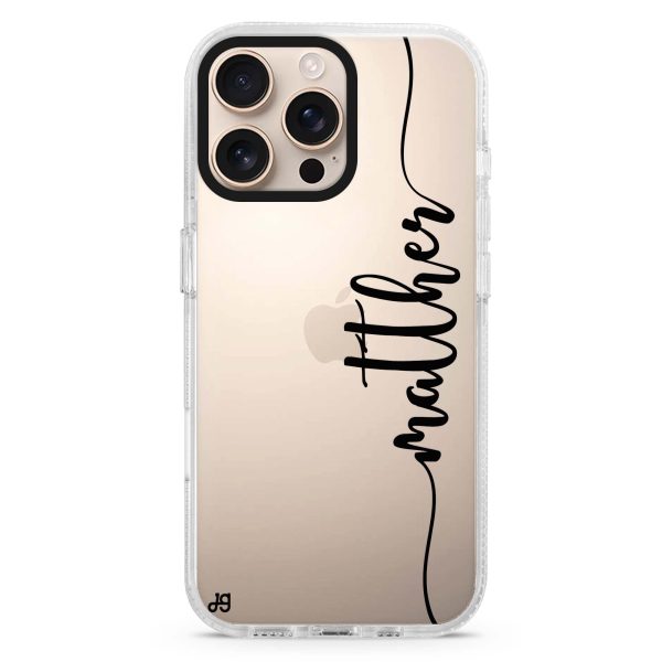 Vertical Script Handwritten Custom iPhone 15 Pro Ultra Clear Case Hot on Sale