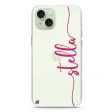 Vertical Script Handwritten Custom iPhone 15 Ultra Clear Case Sale