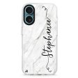 Vertical Cursive & Marble Sleek iPhone Ultra Clear Case Sale