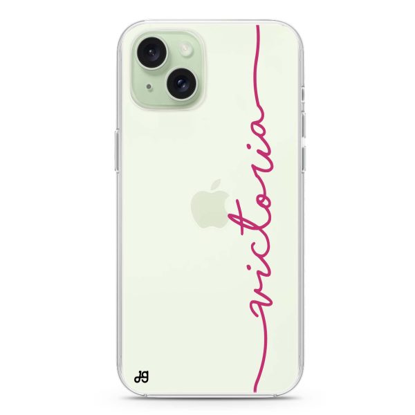 Vertical Handwritten II iPhone 15 Ultra Clear Case Online Sale