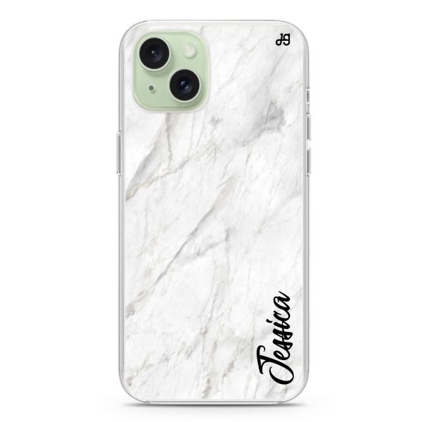 White Marble – Deep Love iPhone 15 Ultra Clear Case For Sale