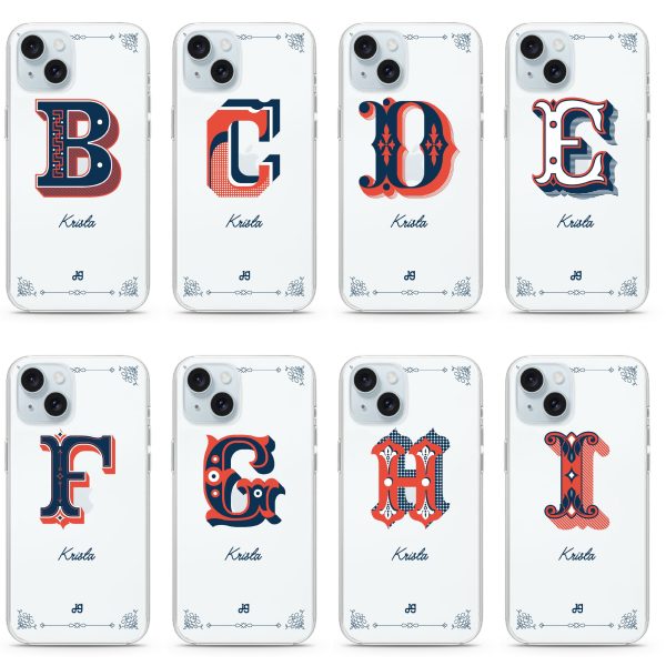 Vintage Ornamental Monogram iPhone 15 Ultra Clear Case Online now