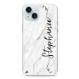 Vertical Cursive & Marble Sleek iPhone 15 Ultra Clear Case Online