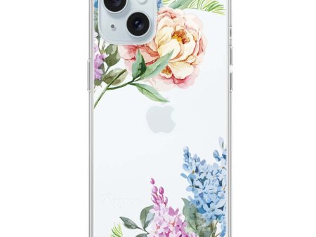 Tropical Floral iPhone 15 Plus Ultra Clear Case Hot on Sale