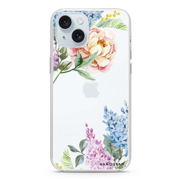 Tropical Floral iPhone 15 Plus Ultra Clear Case Hot on Sale