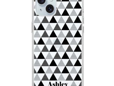 Triangles Seamless iPhone 15 Ultra Clear Case Hot on Sale